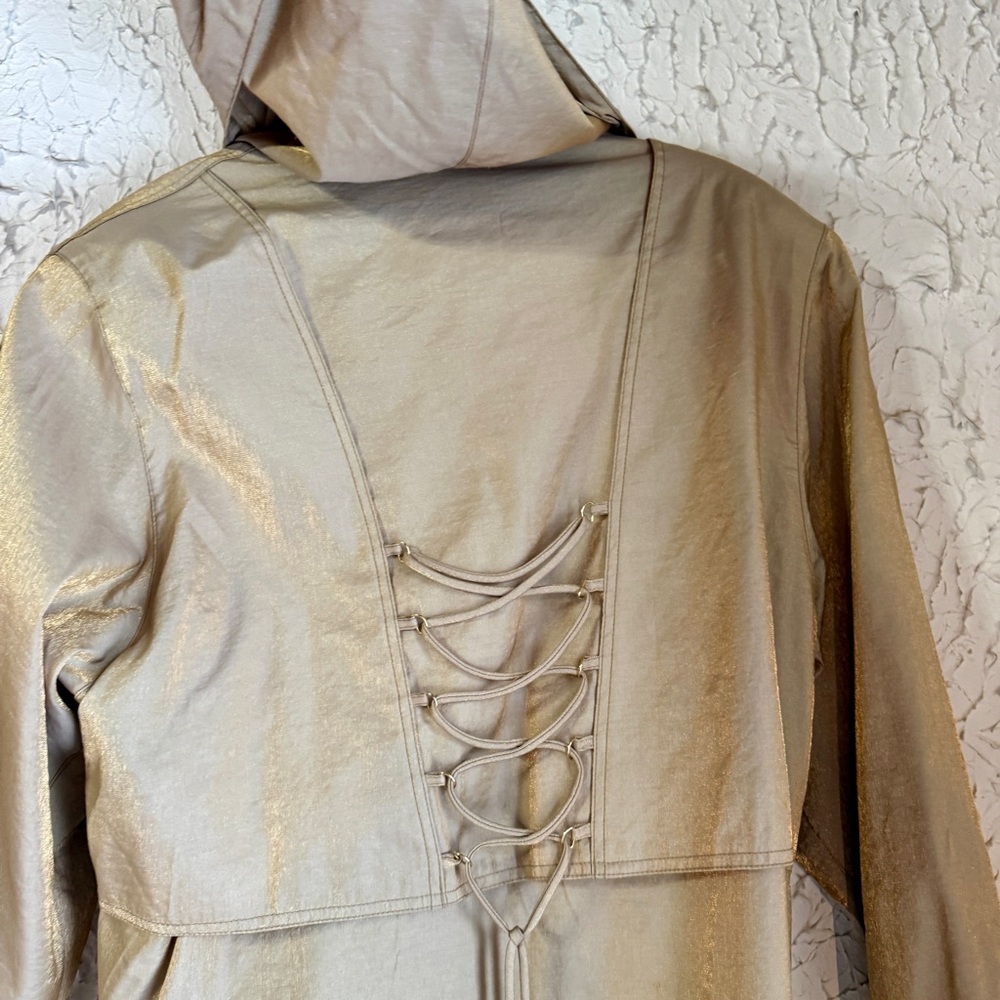 Women's Gold Sheen Utility Jacket - Picture 8 of 13